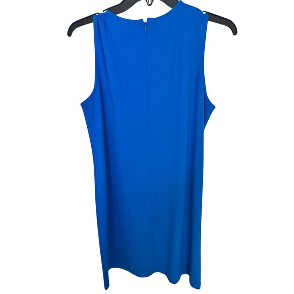 New Preston & York Blue Tamara Ponte Sleeveless Small Shift Dress office siren - Picture 7 of 9